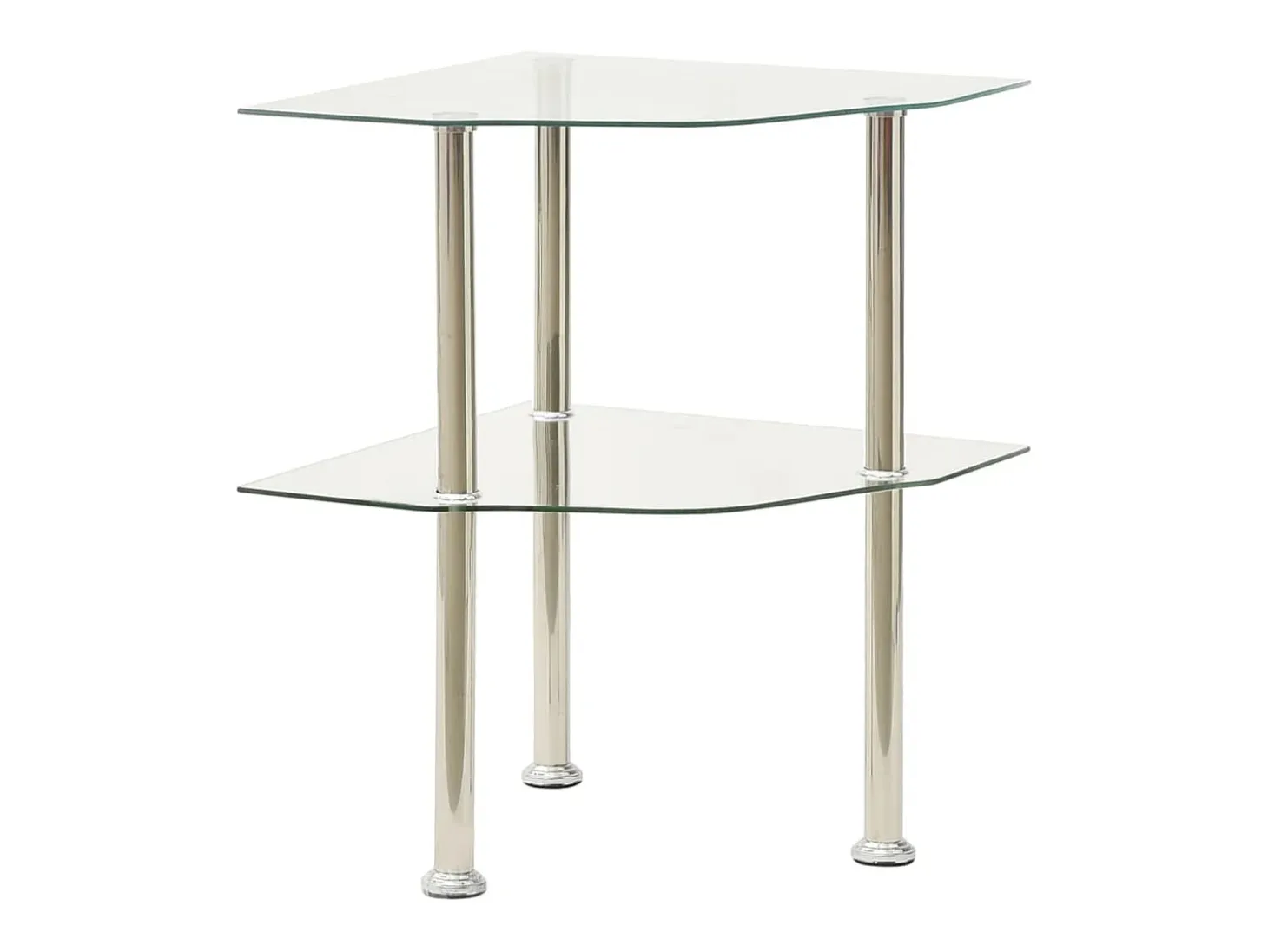 Mesa auxiliar de ordenador vidrio transparente 38x38x50 cm
