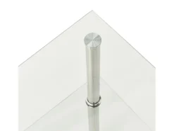 Mesa auxiliar de ordenador vidrio transparente 38x38x50 cm