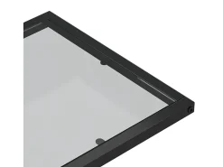 Mesa auxiliar de ordenador vidrio transparente negro 50x35x65cm