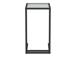 Mesa auxiliar de ordenador vidrio transparente negro 50x35x65cm