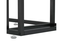 Mesa auxiliar de ordenador vidrio transparente negro 50x35x65cm