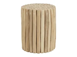 Mesa auxiliar de teca - Color: natural - LUTIANA