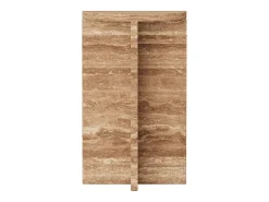 Mesa auxiliar de travertino – nogal – Swan Tall