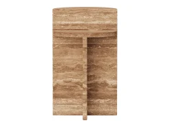 Mesa auxiliar de travertino – nogal – Swan Tall