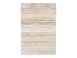 Mesa auxiliar de travertino – beige – Falcon