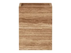 Mesa auxiliar de travertino – nogal – Crow Low