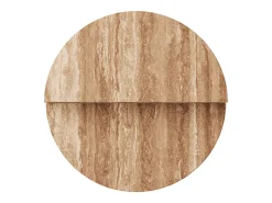 Mesa auxiliar de travertino – nogal – Swan Low