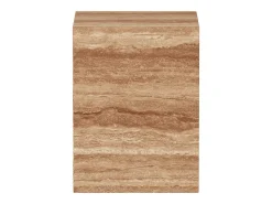 Mesa auxiliar de travertino – nogal – Dove Low