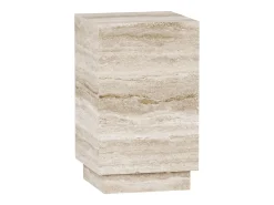 Mesa auxiliar de travertino – beige – Heron Tall