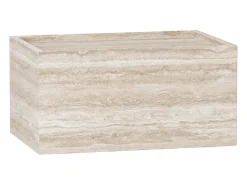 Mesa auxiliar de travertino – beige – Crow Wide