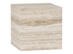Mesa auxiliar de travertino – beige – Dove