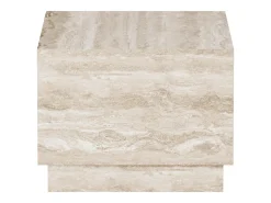 Mesa auxiliar de travertino – beige – Heron Wide