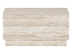 Mesa auxiliar de travertino – beige – Heron Wide