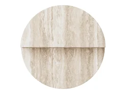 Mesa auxiliar de travertino – beige – Swan