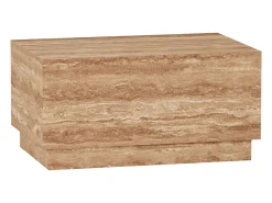 Mesa auxiliar de travertino – nogal – Heron Wide