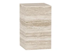 Mesa auxiliar de travertino – beige – Dove Tall