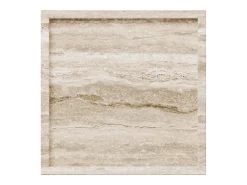 Mesa auxiliar de travertino – beige – Crow