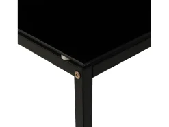 Mesa auxiliar de vidrio templado negro 40x40x60 cm