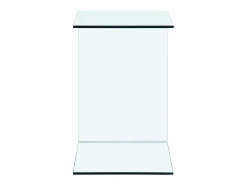 Mesa auxiliar de vidrio templado 40x40x60 cm