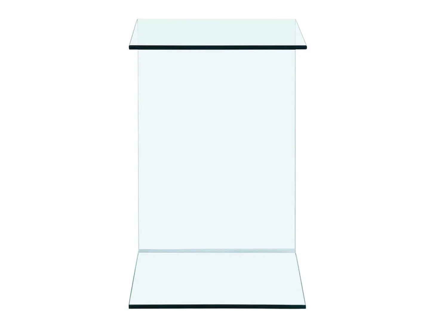 Mesa auxiliar de vidrio templado 40x40x60 cm