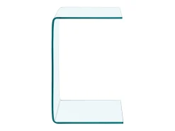 Mesa auxiliar de vidrio templado 40x40x60 cm