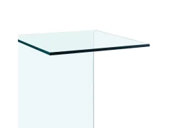 Mesa auxiliar de vidrio templado 40x40x60 cm