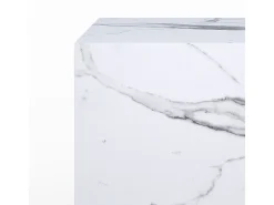 Mesa auxiliar efecto mármol blanco - Lison