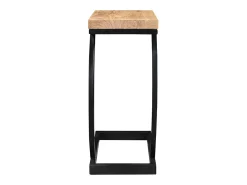 Mesa auxiliar en acacia y metal negro BREAK