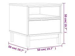 Mesa auxiliar FLAM madera maciza de pino 50x50x50 cm