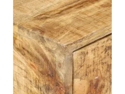 Mesa auxiliar forma de U madera maciza de mango 45x30x61 cm