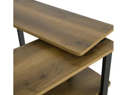 Mesa Auxiliar Giratoria Mesa de Ordenador en Forma de L Escritorio de Esquina en Estilo Industrial 133 x 69 x 30 cm FWT83-PF SoBuy ES