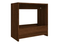 Mesa auxiliar madera contrachapada roble marrón 50x26x50 cm