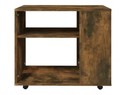 Mesa auxiliar madera contrachapada roble ahumado 70x35x55 cm