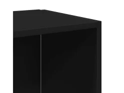 Mesa auxiliar madera contrachapada negro 33x33x34,5 cm