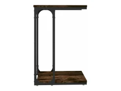 Mesa auxiliar madera contrachapada roble ahumado 40x30x60 cm