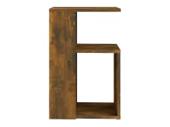 Mesa auxiliar madera contrachapada roble ahumado 36x30x56 cm