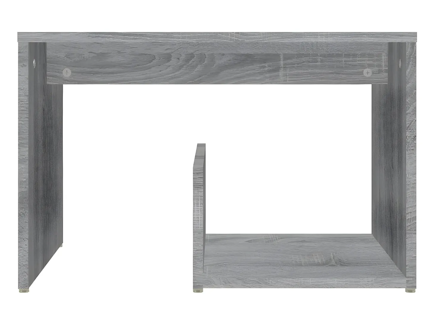 Mesa auxiliar madera contrachapada gris Sonoma 59x36x38 cm
