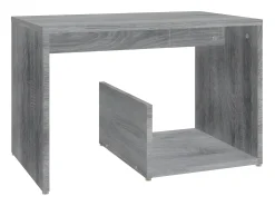 Mesa auxiliar madera contrachapada gris Sonoma 59x36x38 cm