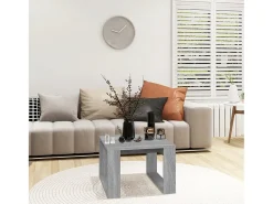 Mesa auxiliar madera contrachapada gris Sonoma 50x50x35 cm