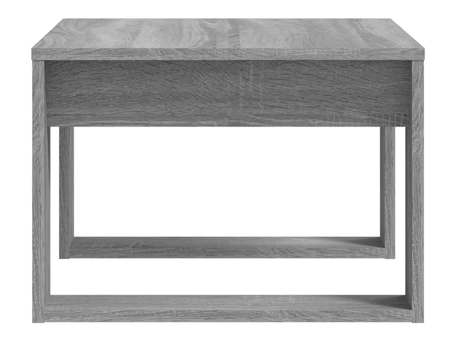Mesa auxiliar madera contrachapada gris Sonoma 50x50x35 cm