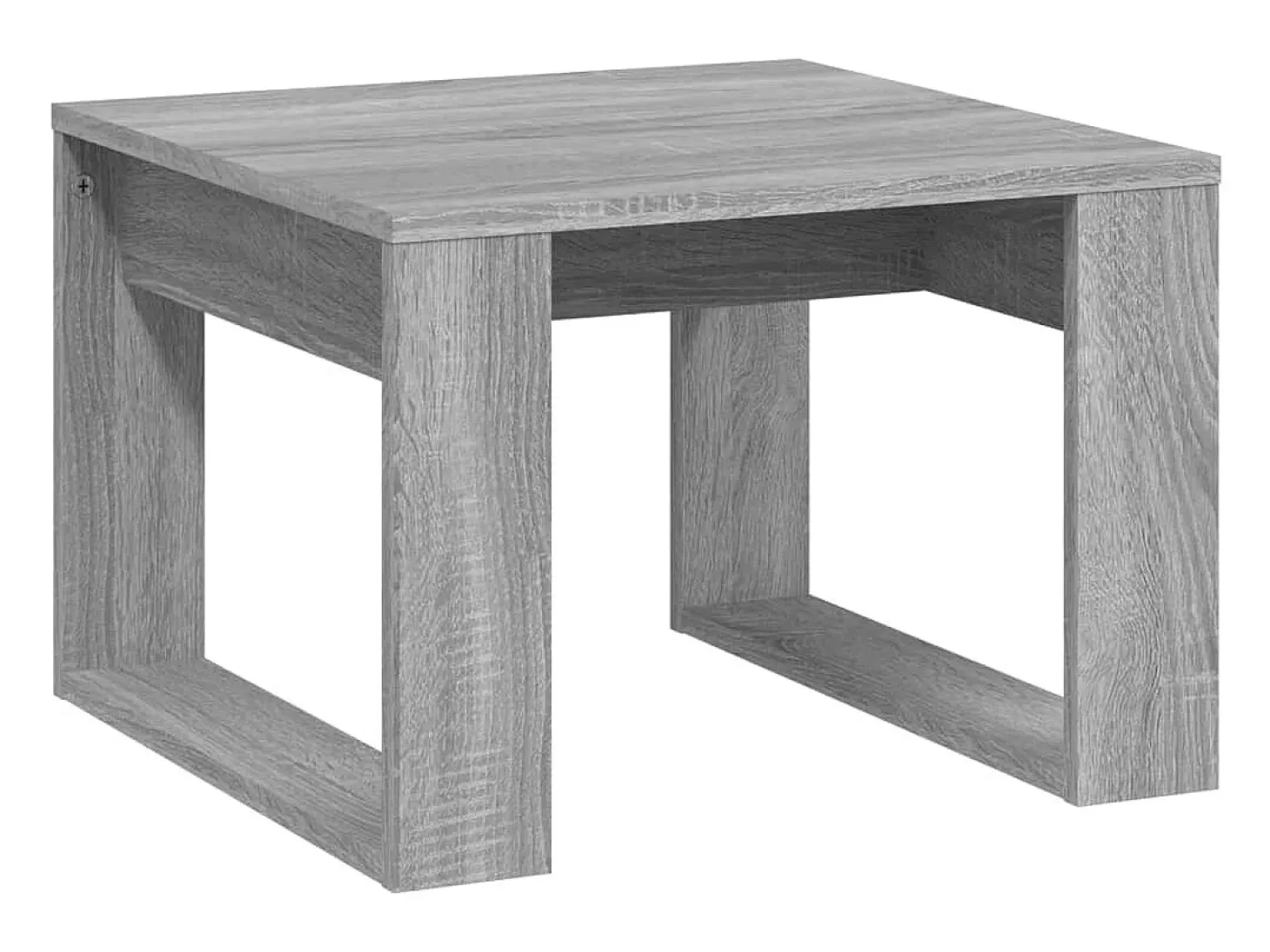 Mesa auxiliar madera contrachapada gris Sonoma 50x50x35 cm