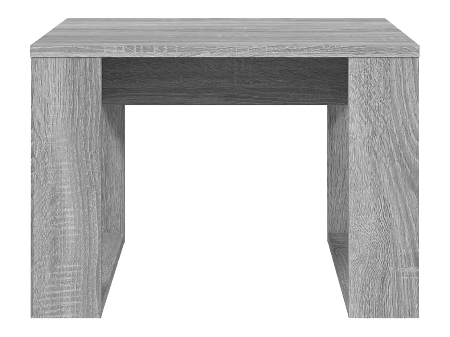 Mesa auxiliar madera contrachapada gris Sonoma 50x50x35 cm