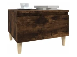 Mesa auxiliar madera contrachapada roble ahumado 50x46x35 cm