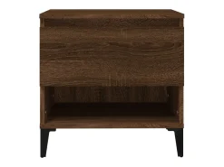 Mesa auxiliar madera contrachapada roble marrón 50x46x50 cm
