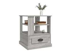 Mesa auxiliar madera contrachapada gris Sonoma 50x50x60 cm