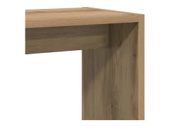 Mesa auxiliar madera contrachapada roble artisian 50x26x50 cm