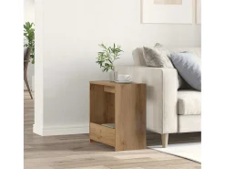 Mesa auxiliar madera contrachapada roble artisian 50x26x50 cm