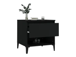 Mesa auxiliar madera contrachapada negro 50x46x50 cm