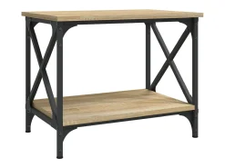 Mesa auxiliar madera contrachapada roble Sonoma 55x38x45 cm