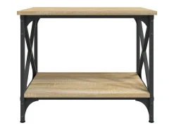 Mesa auxiliar madera contrachapada roble Sonoma 55x38x45 cm